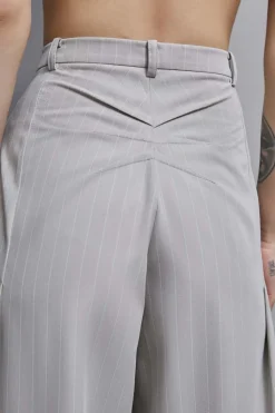 Pantaloni gessati in flanella
