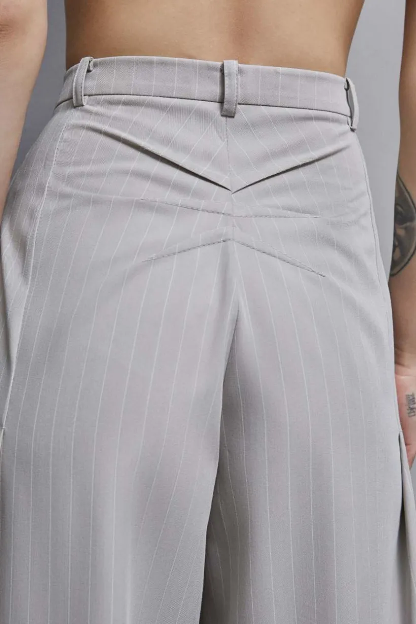 Pantaloni gessati in flanella