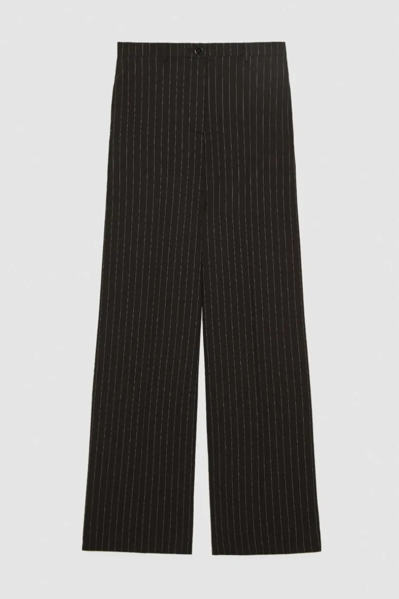 Pantaloni gessati in flanella