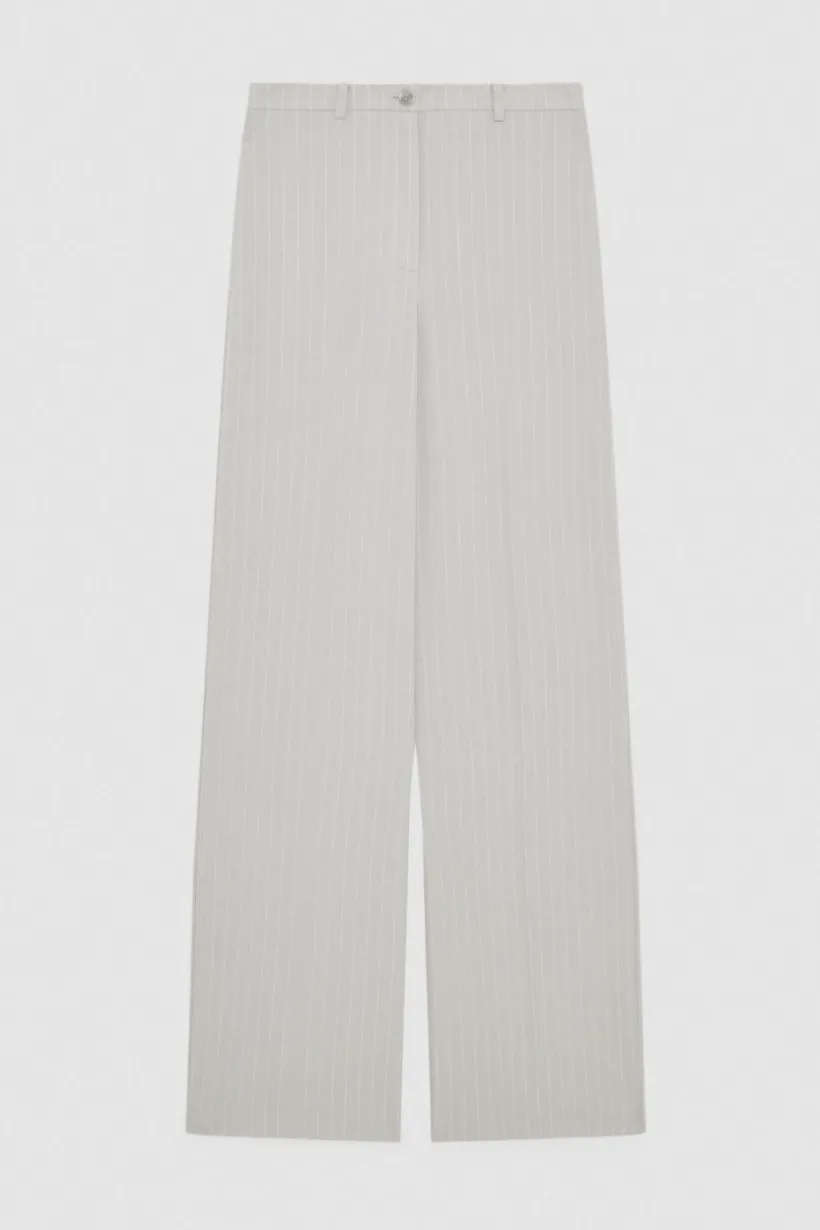 Pantaloni gessati in flanella