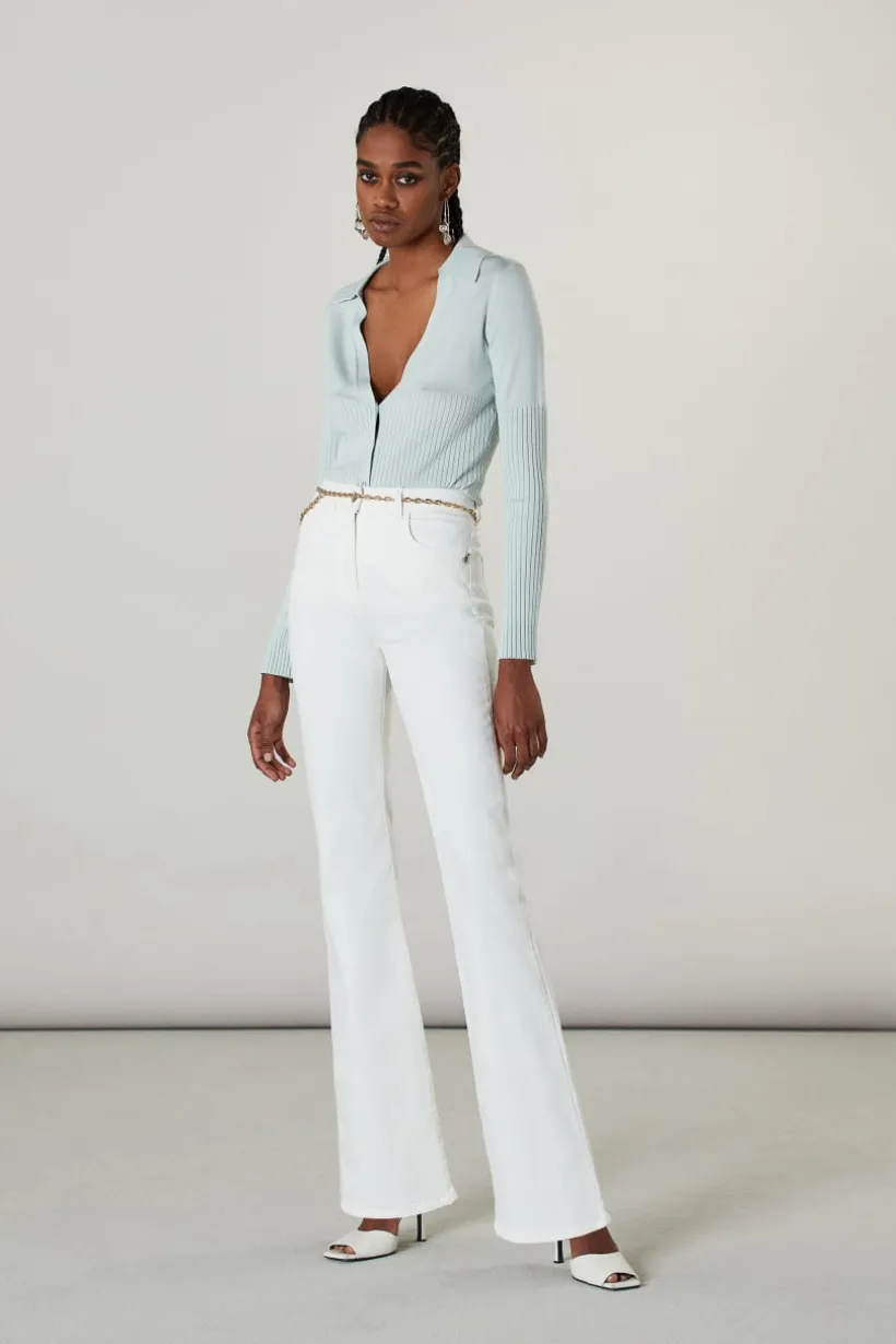 Pantaloni jeggings ricamo Fly