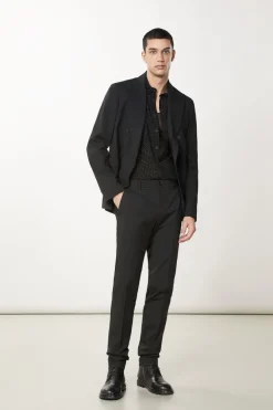 Pantaloni slim in tela