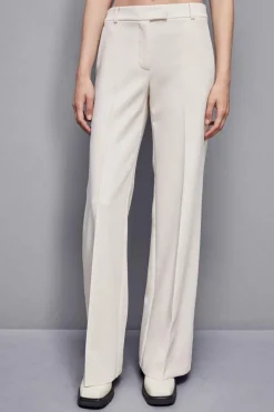 Pantaloni vita bassa in twill