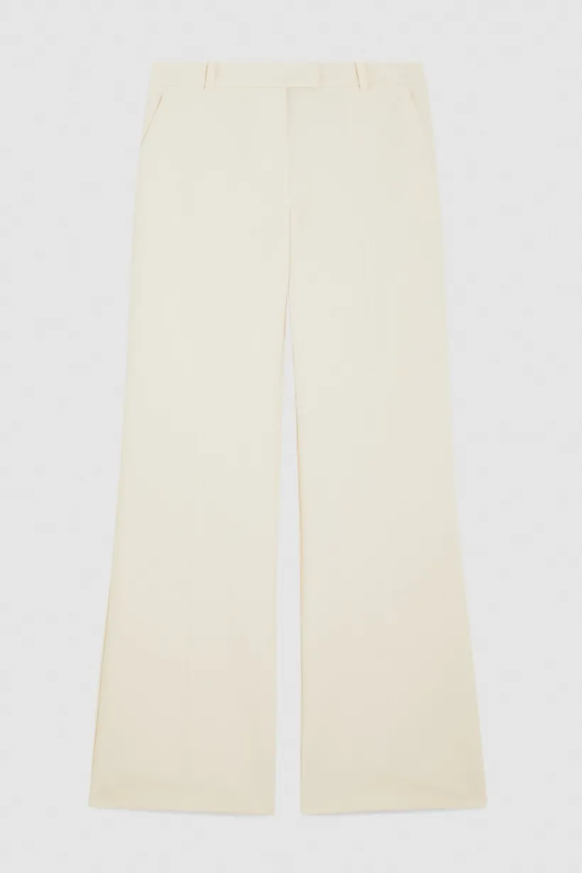 Pantaloni vita bassa in twill