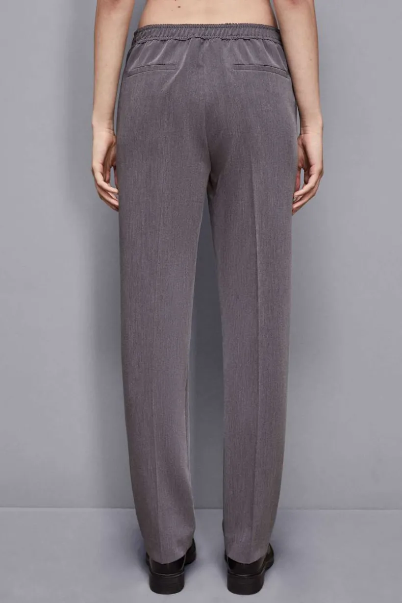 Pantaloni vita bassa in viscosa Essential