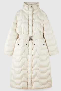 Piumino lungo trapuntato in nylon