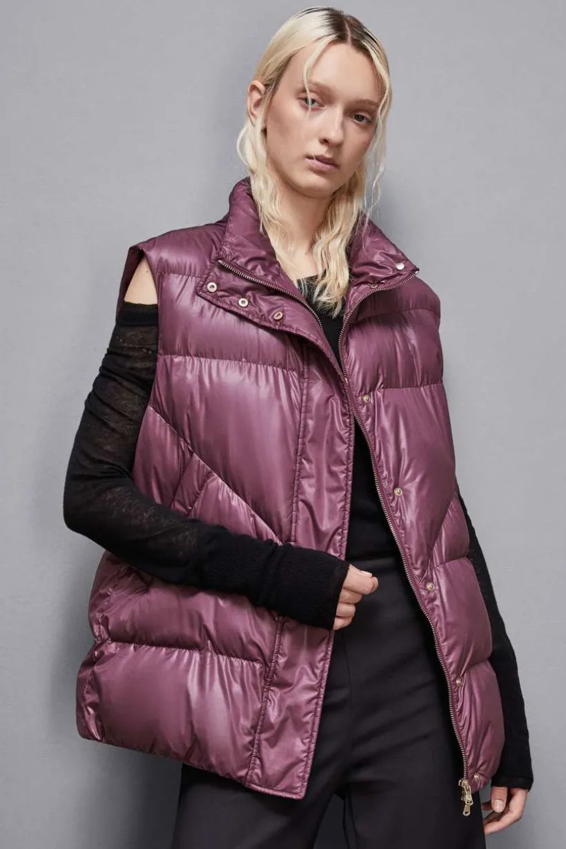 Piumino over in nylon lucido