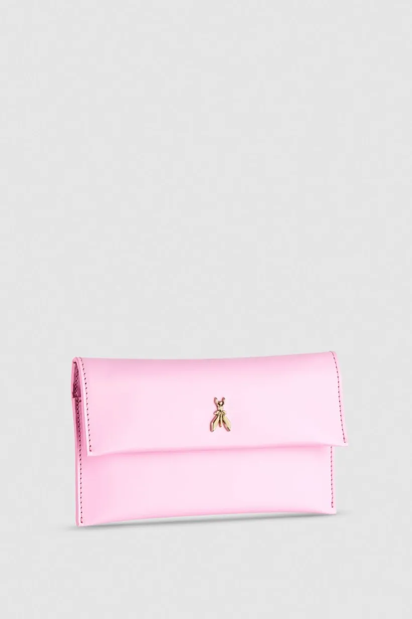 Pochette in pelle con tracolla a catena
