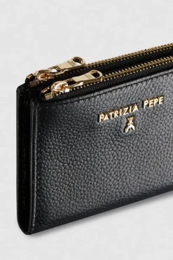 Portafoglio in pelle con zip