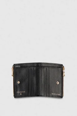 Portafoglio in pelle con zip