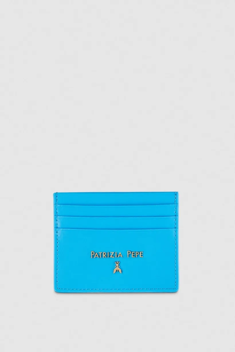 Portafoglio per carte di credito in pelle liscia