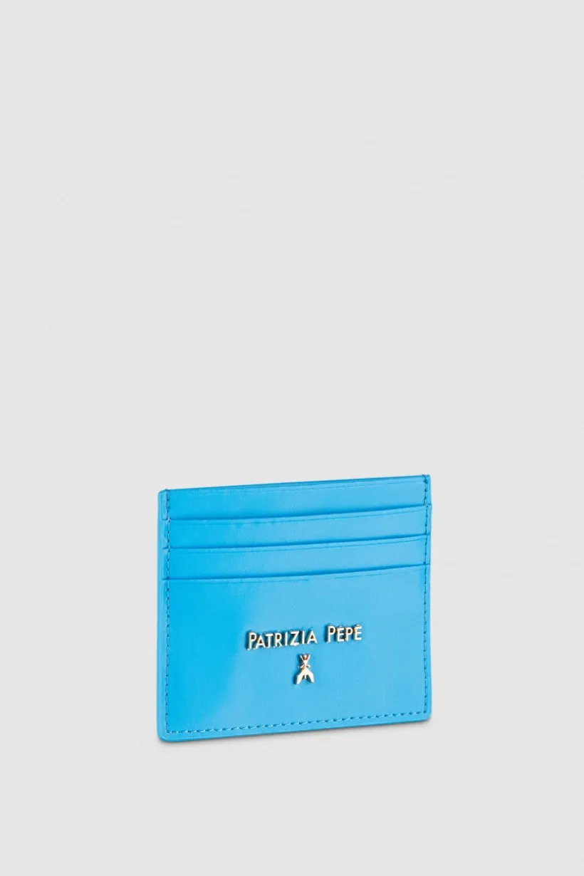 Portafoglio per carte di credito in pelle liscia