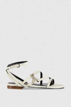 Sandali flat in pelle