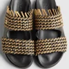 Sandali slippers in pelle