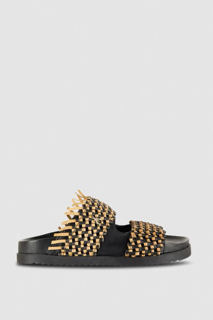 Sandali slippers in pelle