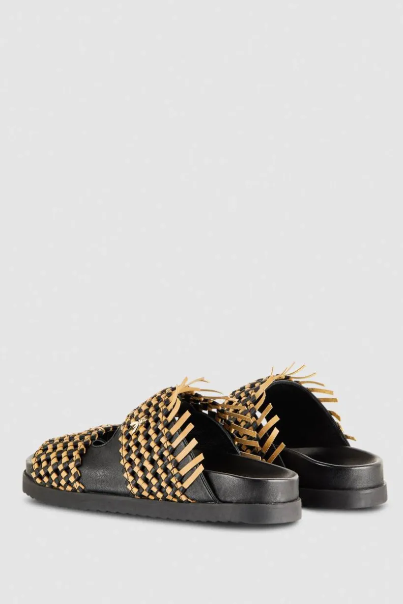 Sandali slippers in pelle