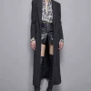 Short a vita bassa con zip in ecopelle