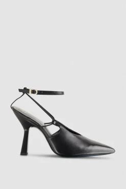 Slingback in pelle con fibbia Astral