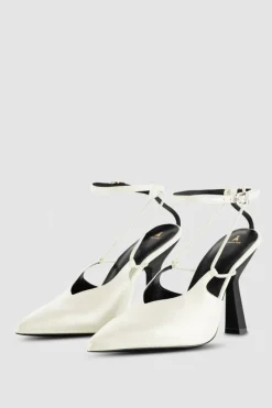 Slingback in pelle con fibbia Astral