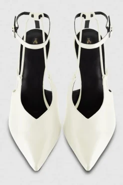 Slingback in pelle con fibbia Astral