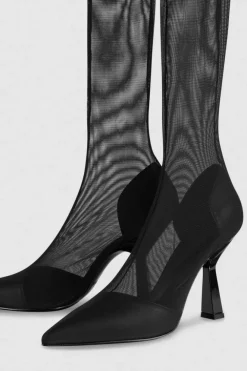 Stivali cuissardes in tulle