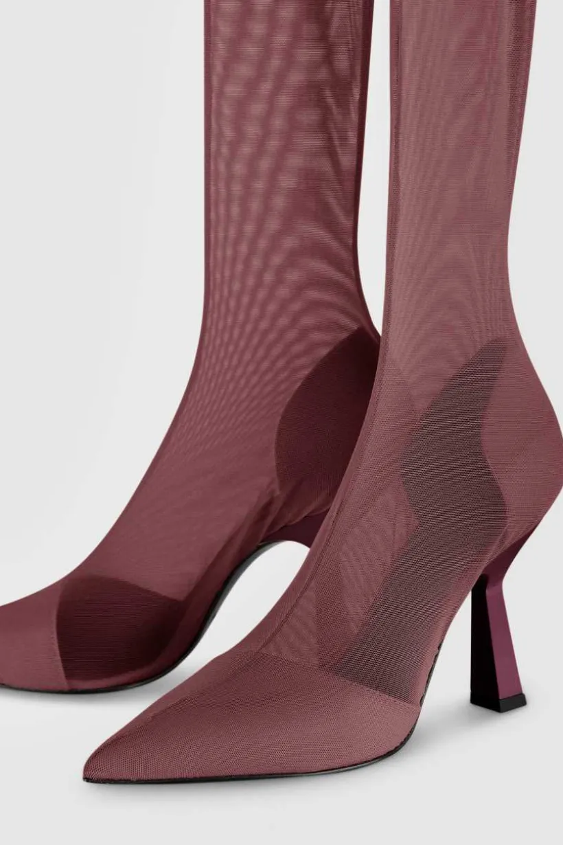 Stivali cuissardes in tulle