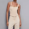 Top bustier in tessuto stretch