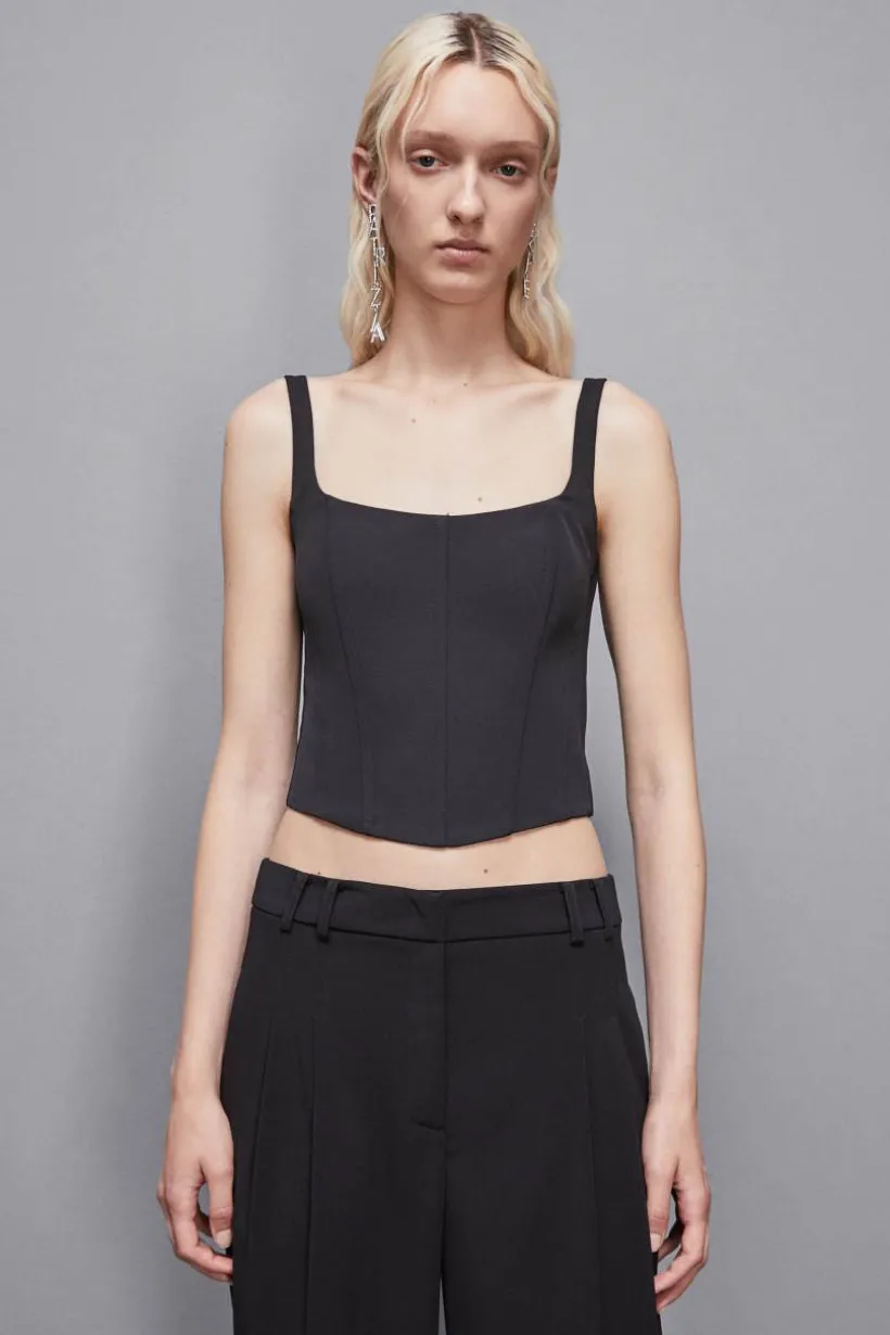 Top bustier in tessuto stretch