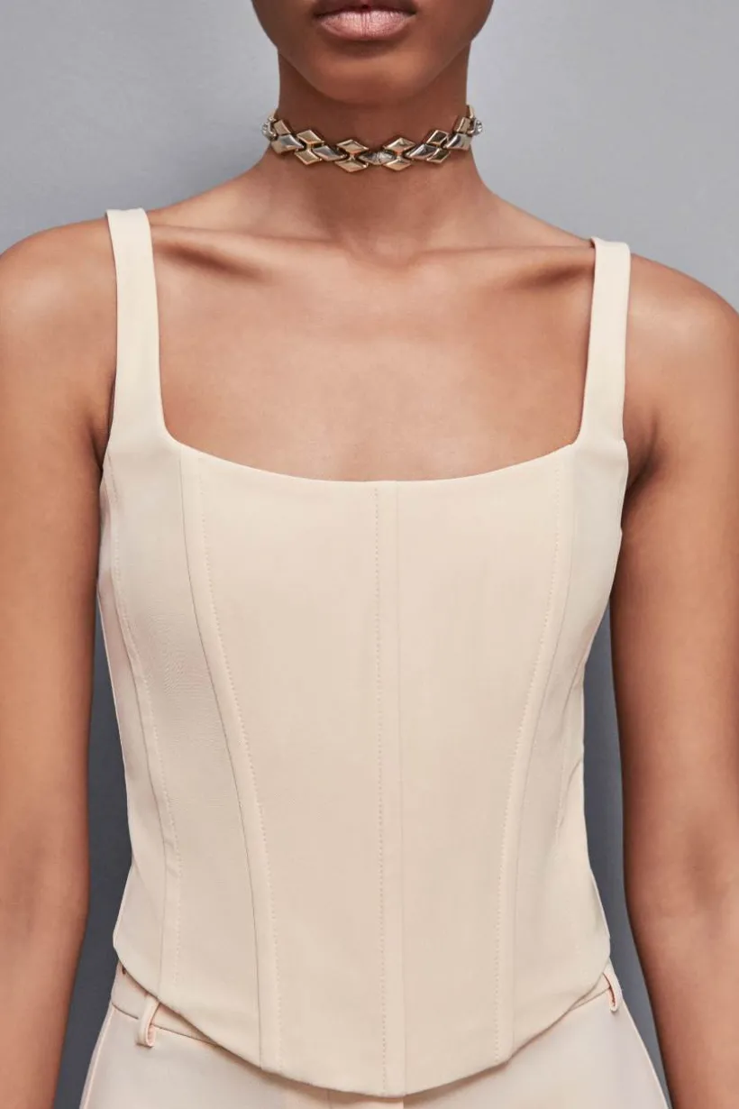 Top bustier in tessuto stretch