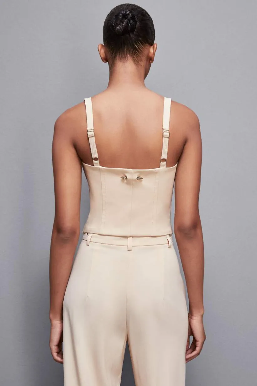 Top bustier in tessuto stretch