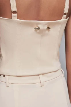 Top bustier in tessuto stretch