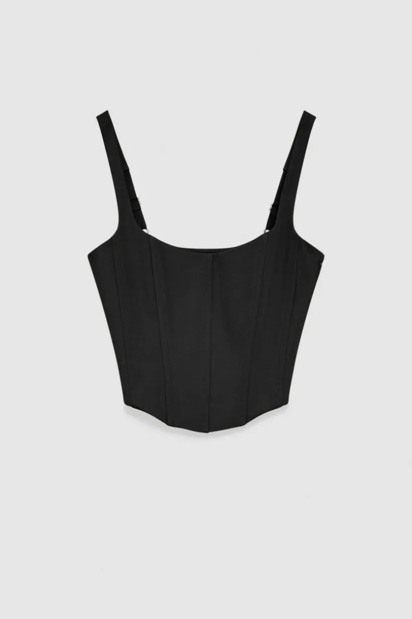 Top bustier in tessuto stretch