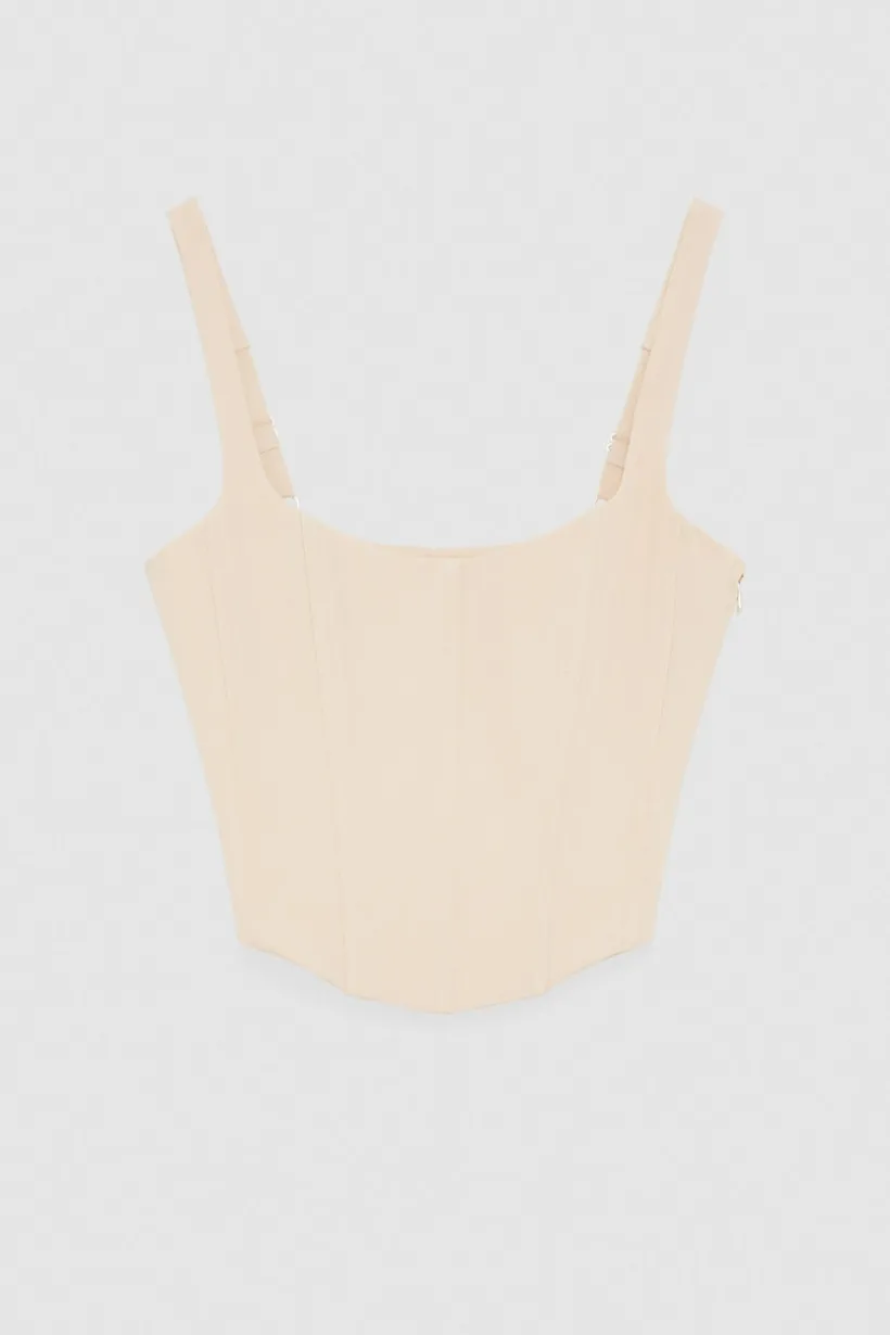 Top bustier in tessuto stretch