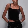 Top bustier in velluto
