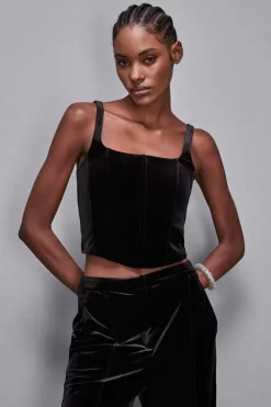 Top bustier in velluto