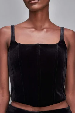 Top bustier in velluto