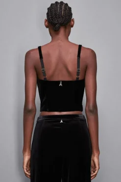 Top bustier in velluto