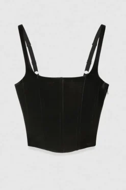 Top bustier in velluto