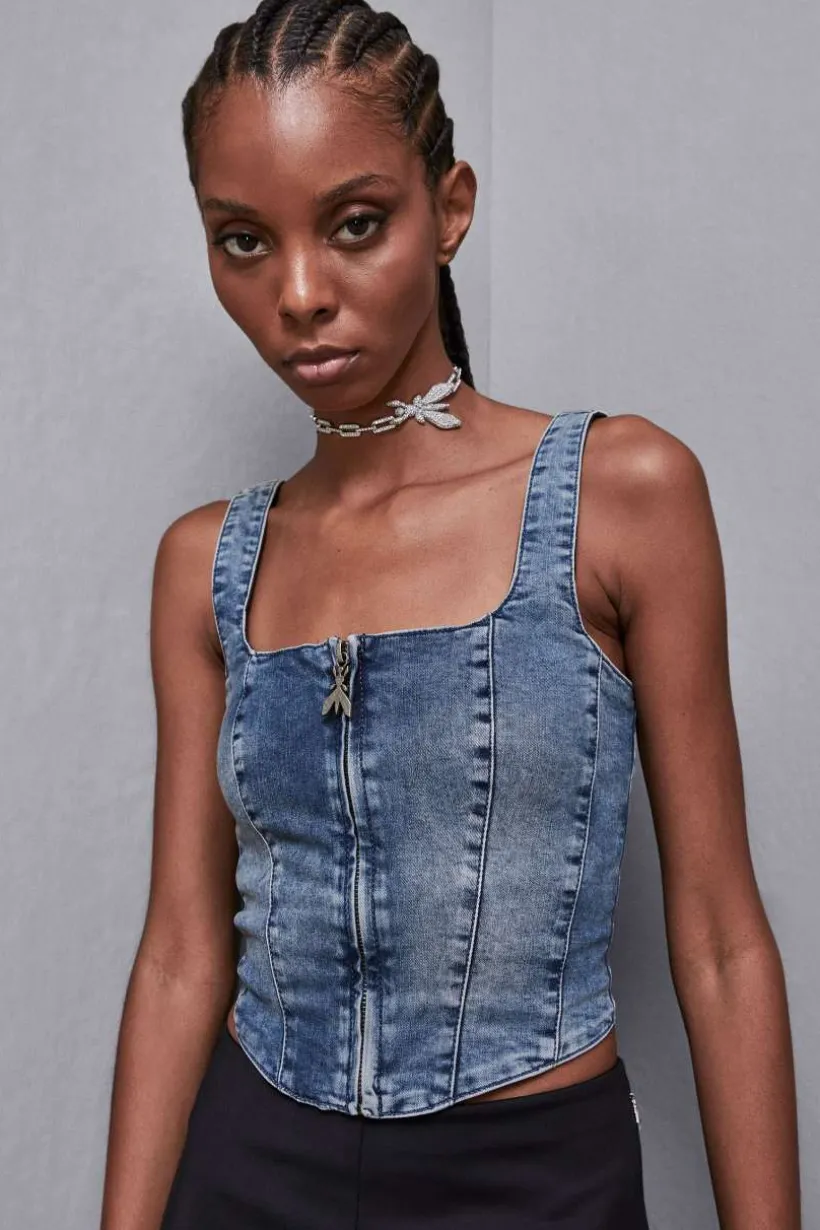 Top di jeans stretch