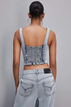 Top di jeans stretch