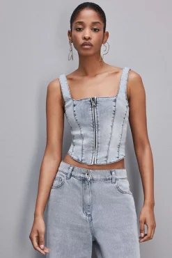 Top di jeans stretch