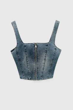 Top di jeans stretch