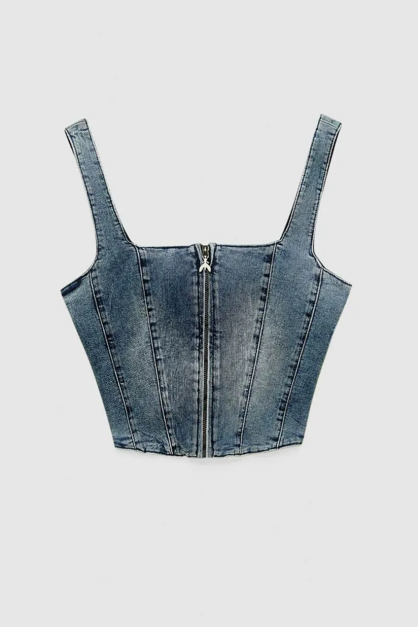 Top di jeans stretch
