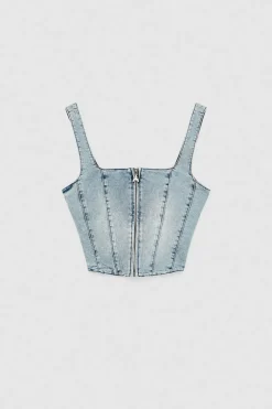 Top di jeans stretch
