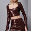 Top in paillettes