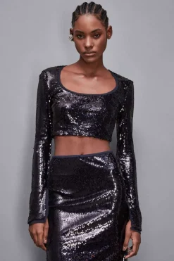 Top in paillettes