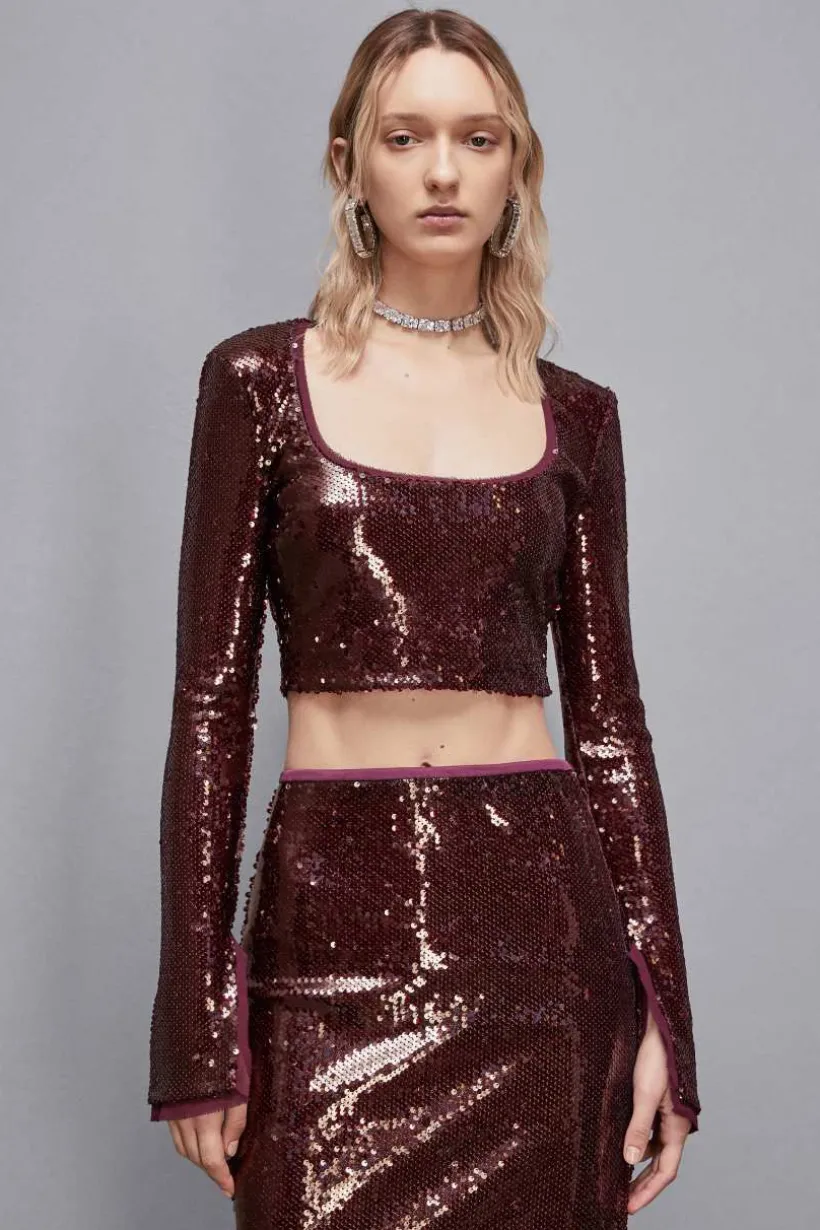 Top in paillettes