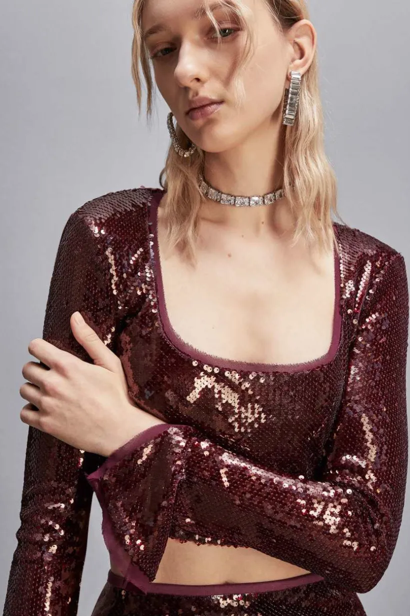 Top in paillettes