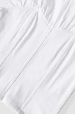 T-shirt bustier in Jersey di cotone