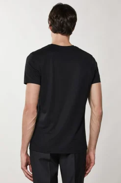 T-shirt slim fit in lyocell e cotone
